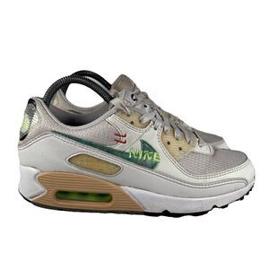 Nike Air Max 90 SE White Neptune Green Athletic Shoes Sneakers Women's Size 9
